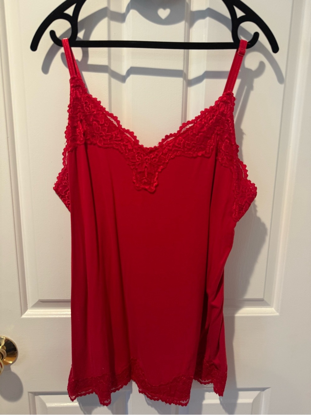 Lane Bryant Red Lace Trim Camisole Tank Top 18/20